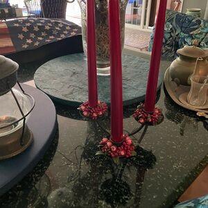Elegant Red Candle Holder